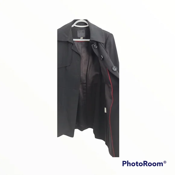 Black Trench coat 100% whool - Picture 5 of 9